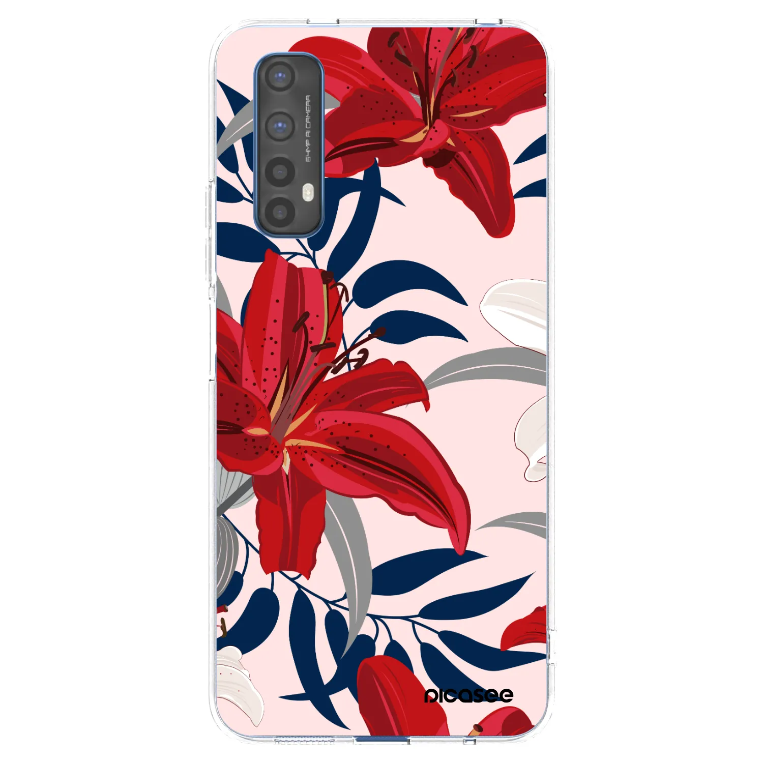 Picasee Realme 7 Hülle - Transparentes Silikon - Red Lily