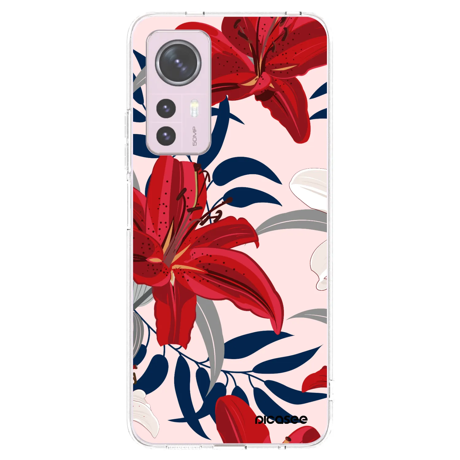 Picasee Xiaomi 12 Hülle - Transparentes Silikon - Red Lily