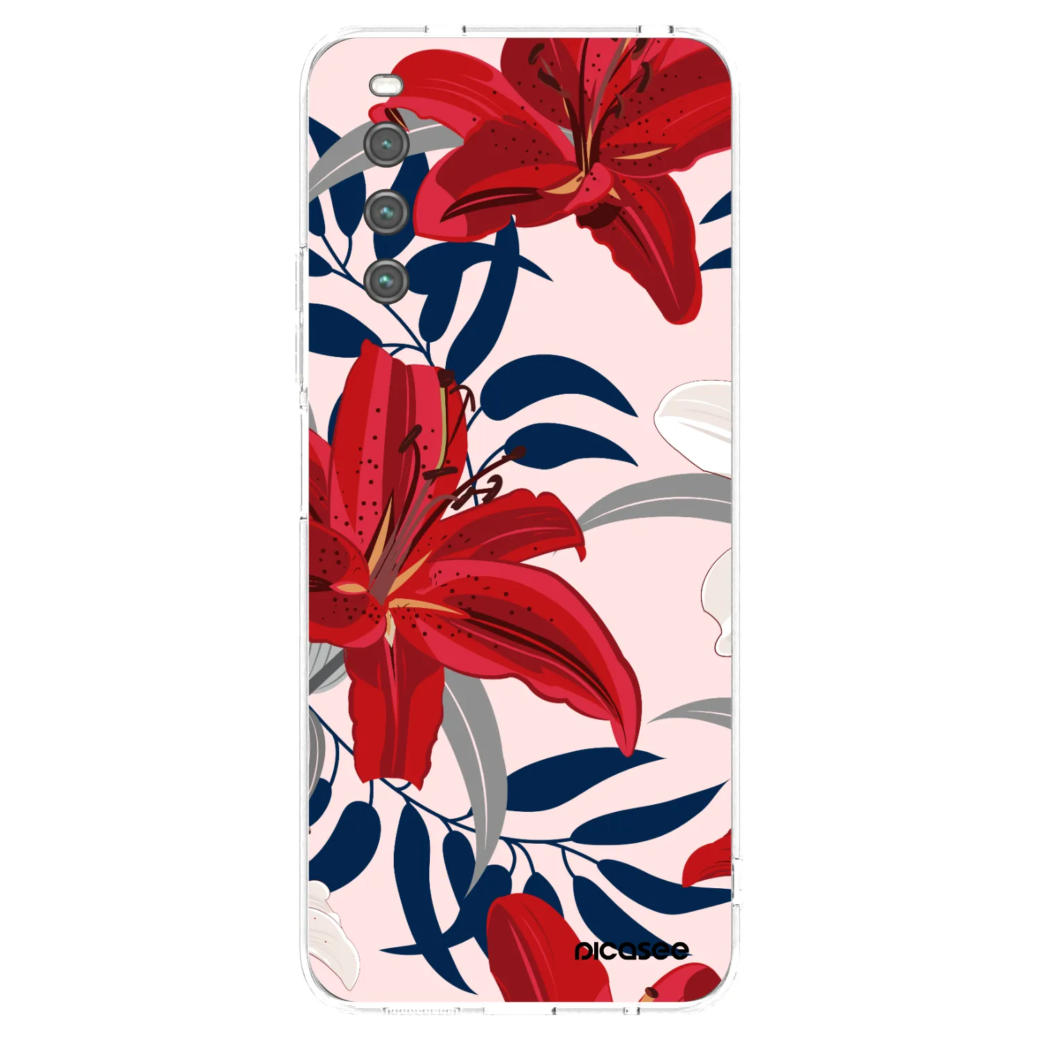 Picasee Sony Xperia 10 IV 5G Hülle - Transparentes Silikon - Red Lily