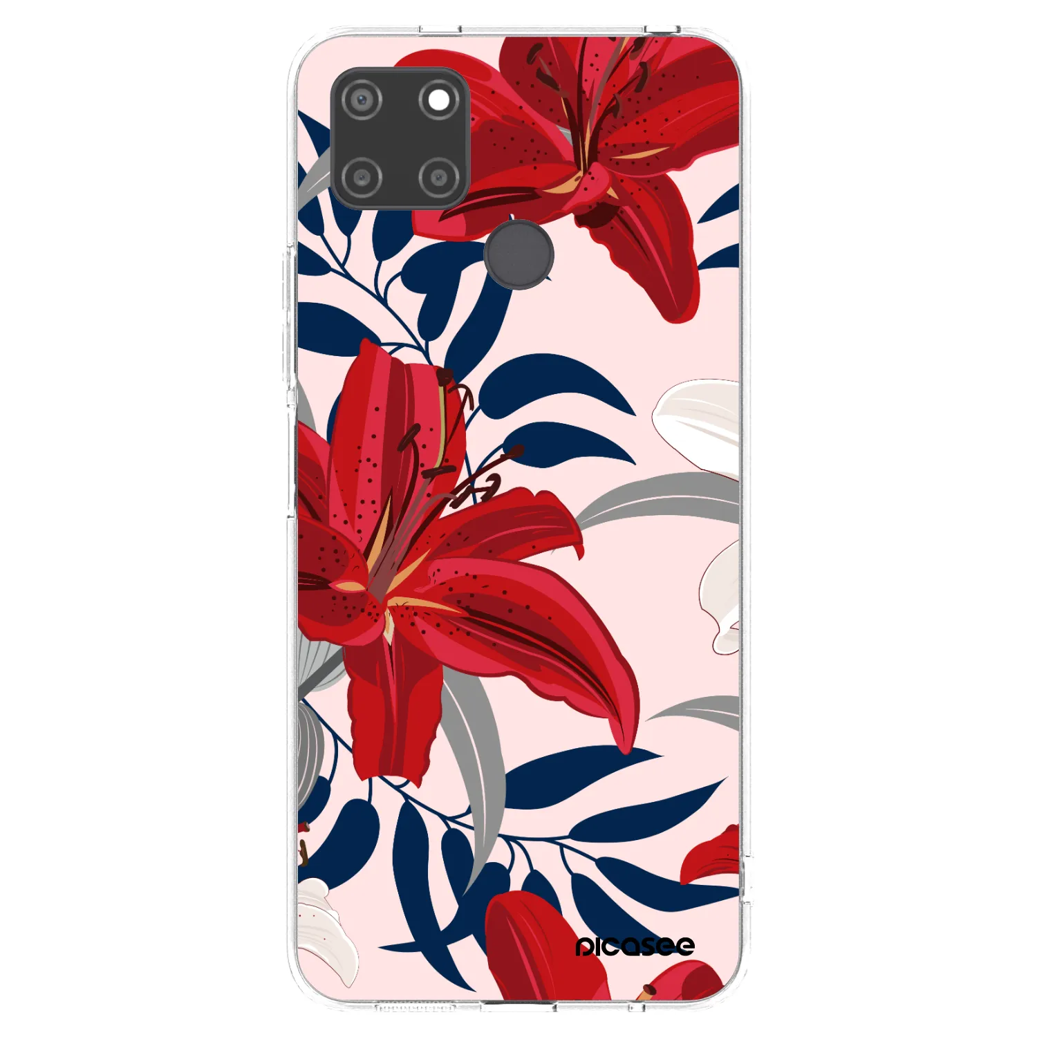 Picasee Realme C21Y Hülle - Transparentes Silikon - Red Lily