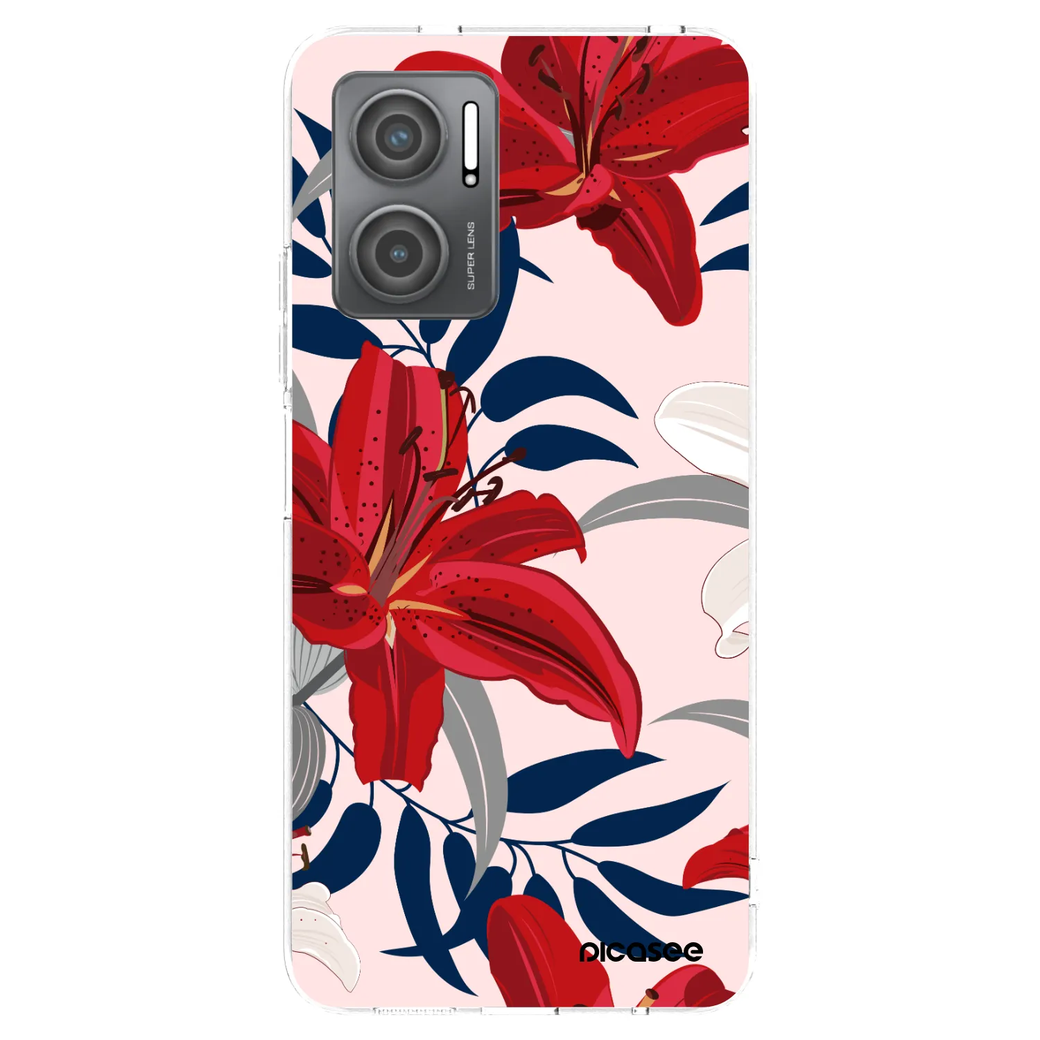 Picasee Xiaomi Redmi 10 5G Hülle - Transparentes Silikon - Red Lily