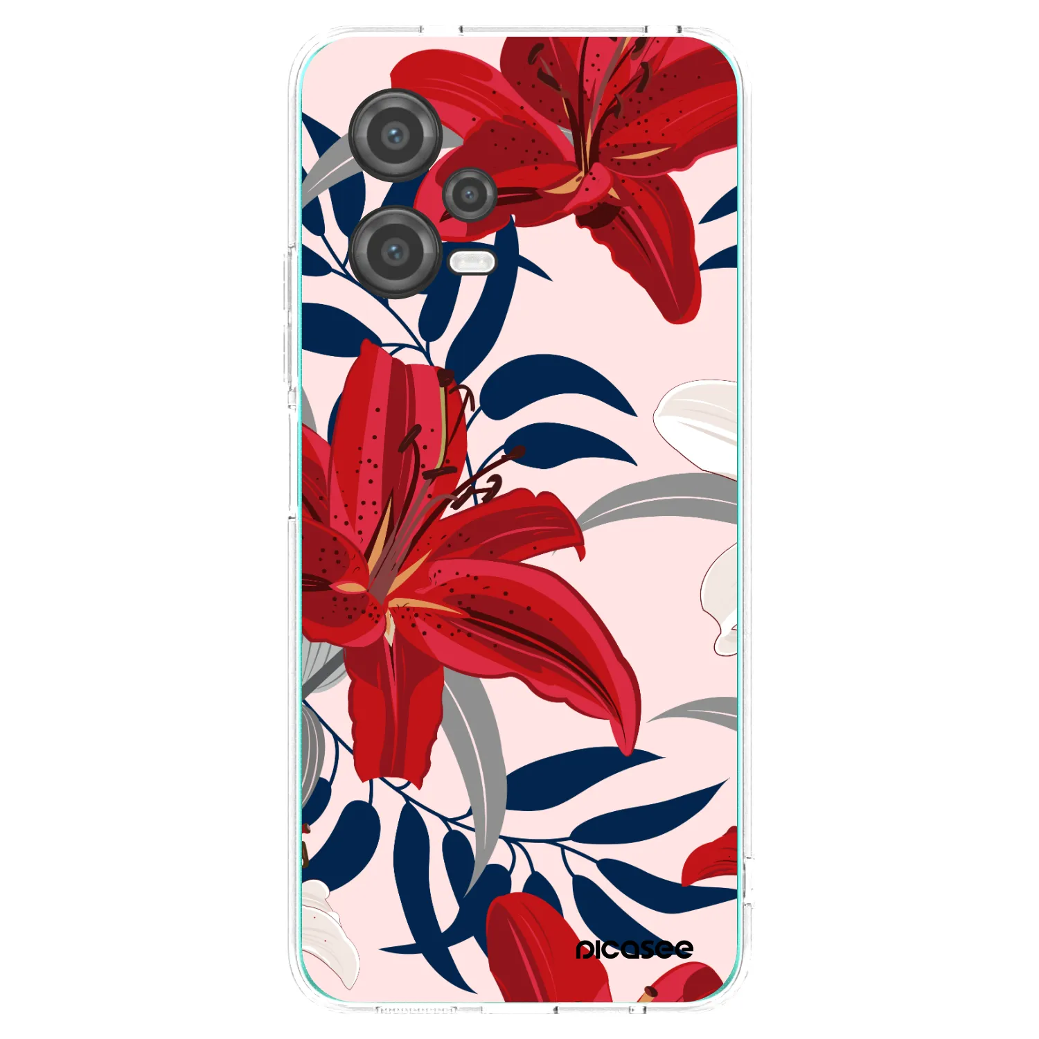 Picasee Xiaomi Poco X5 Hülle - Transparentes Silikon - Red Lily
