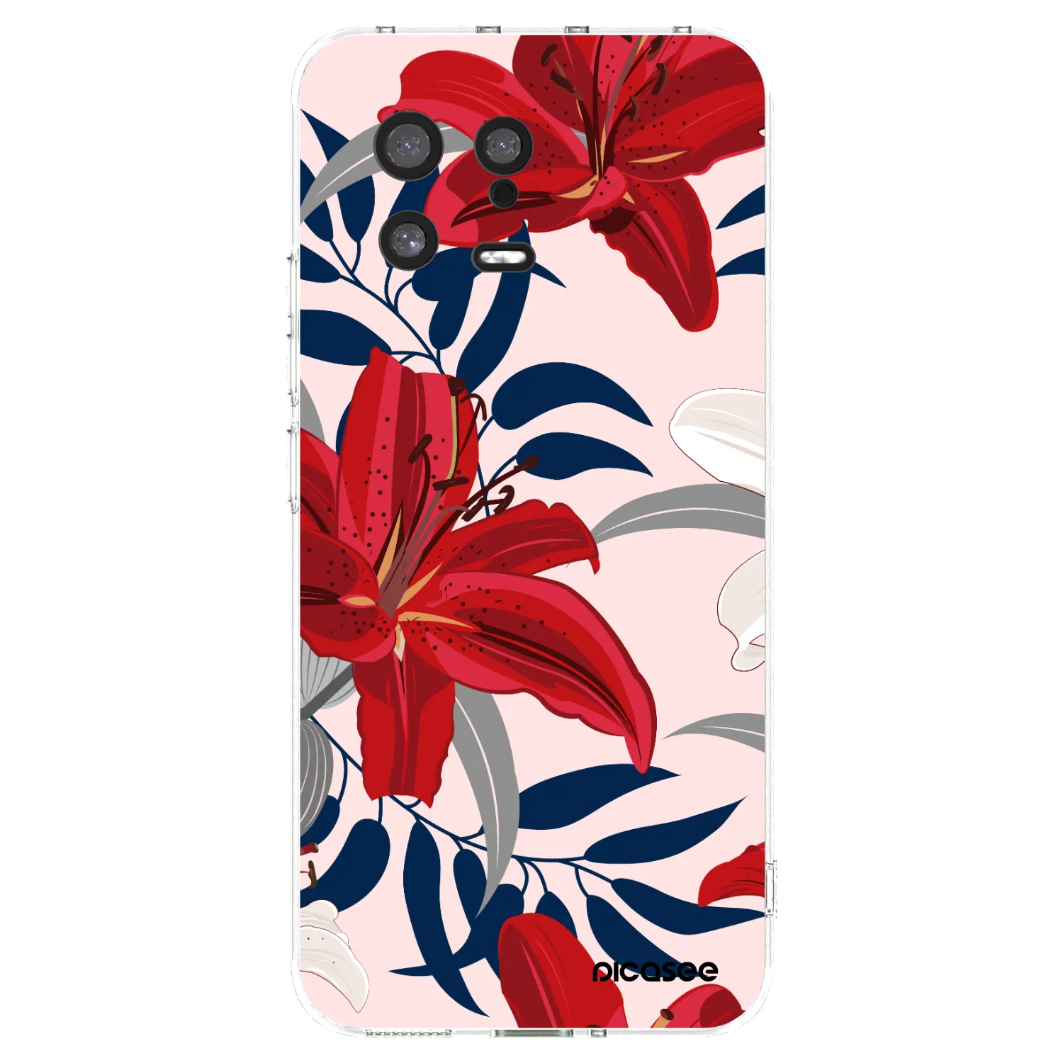 Picasee Xiaomi 13 Hülle - Transparentes Silikon - Red Lily
