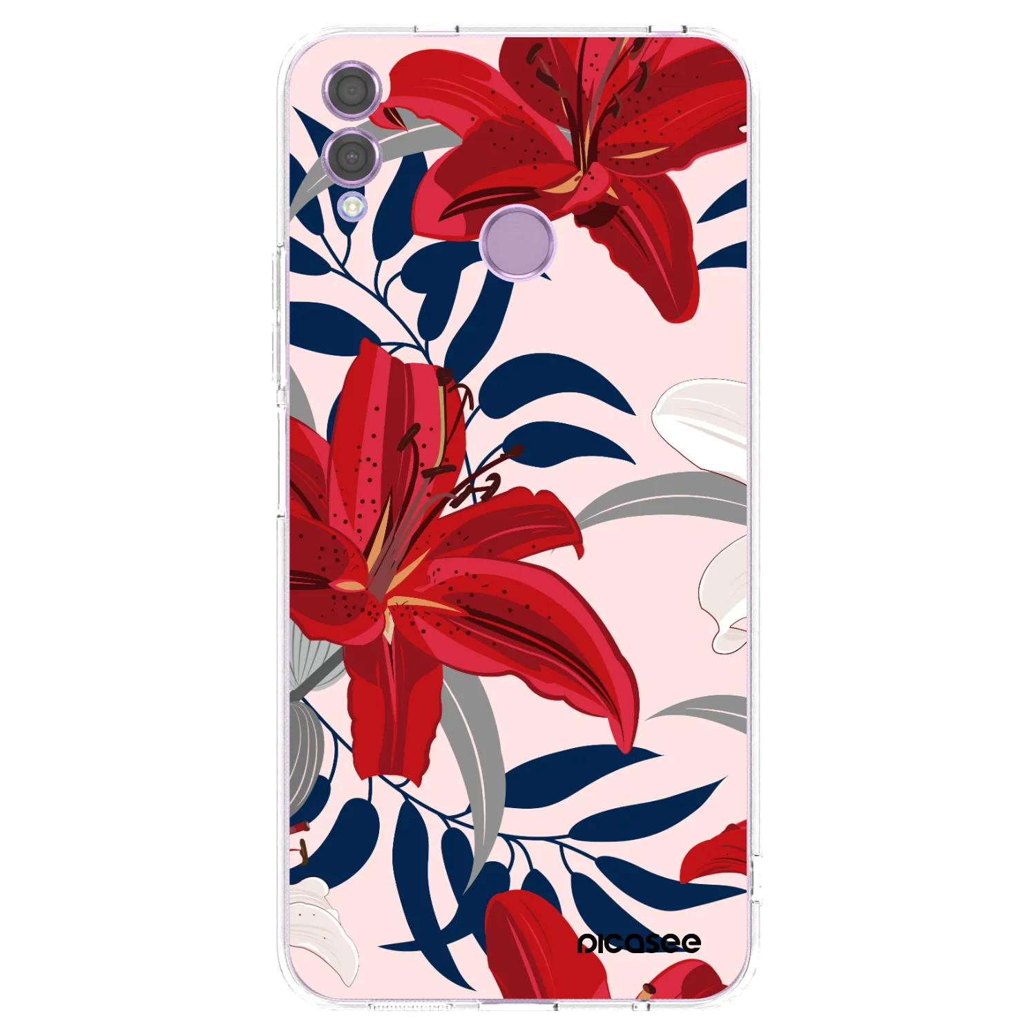 Picasee Honor 8X Hülle - Transparentes Silikon - Red Lily