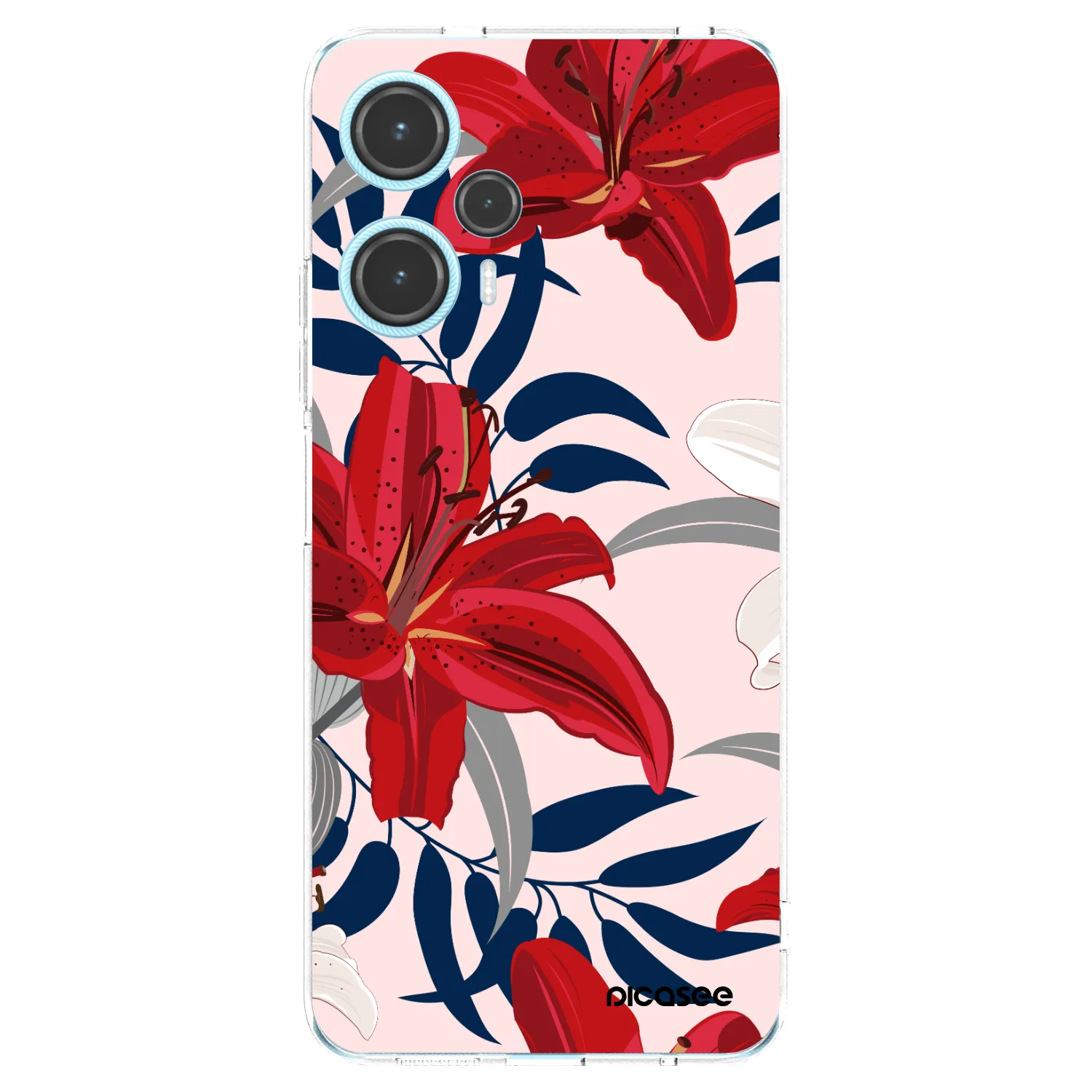 Picasee Xiaomi Poco F5 Hülle - Transparentes Silikon - Red Lily