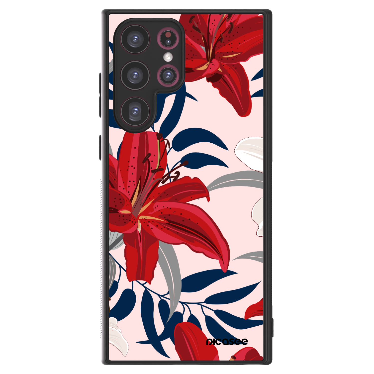 Picasee ULTIMATE CASE PowerShare für Samsung Galaxy S22 Ultra 5G - Red Lily