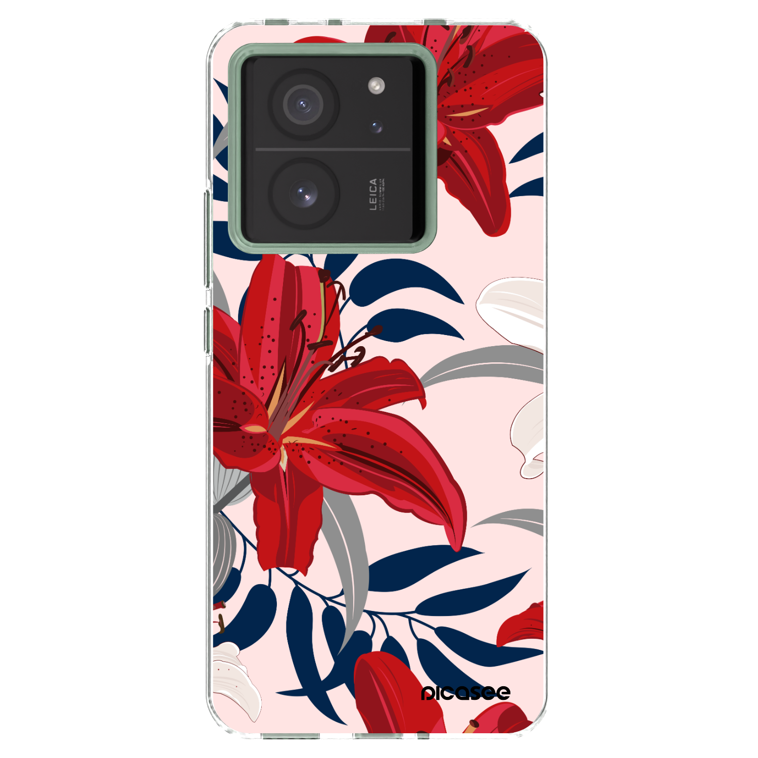 Picasee Xiaomi 13T Pro Hülle - Transparentes Silikon - Red Lily