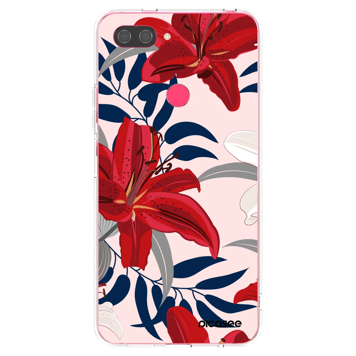 Picasee Xiaomi Mi 8 Lite Hülle - Transparentes Silikon - Red Lily