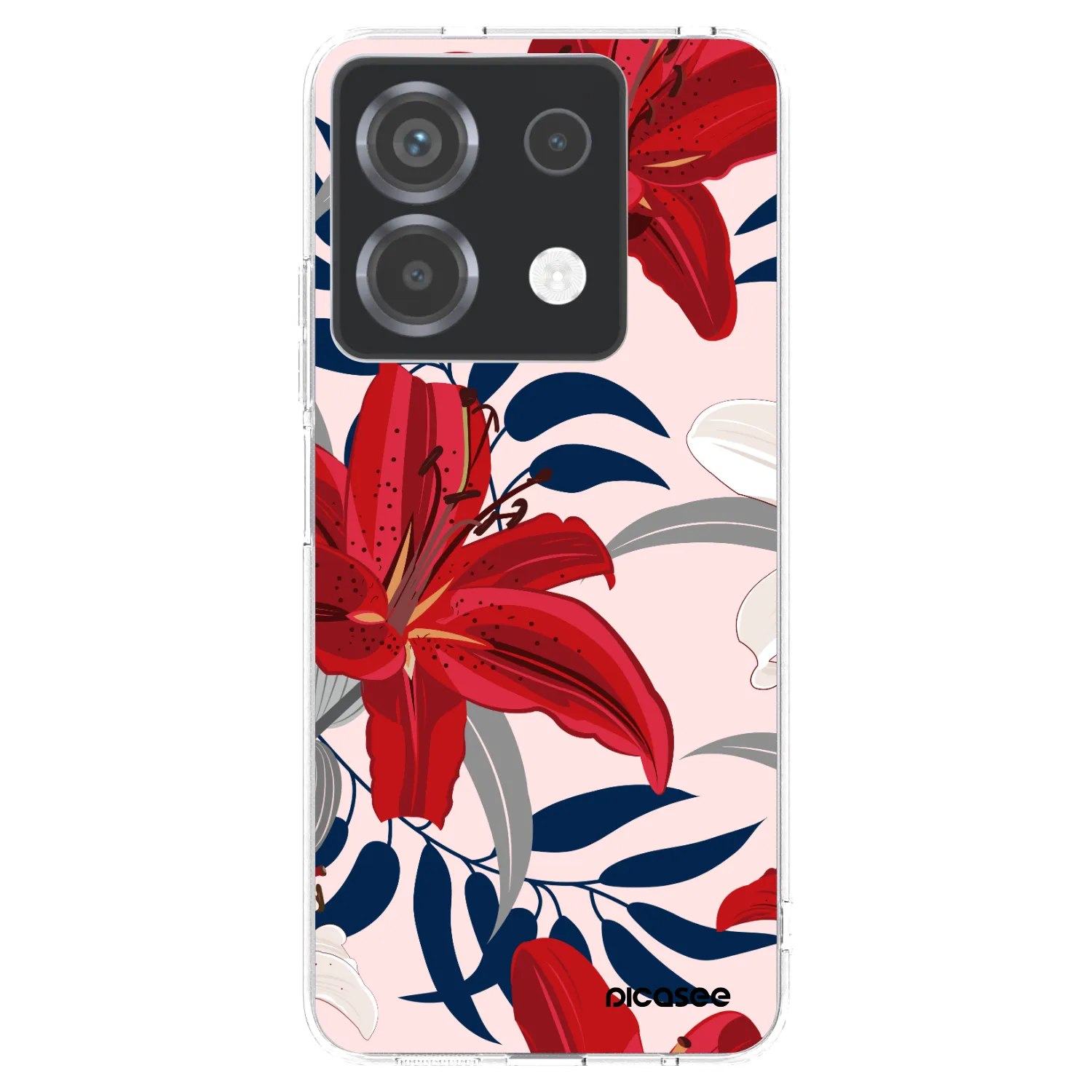 Picasee Xiaomi Poco X6 Hülle - Transparentes Silikon - Red Lily