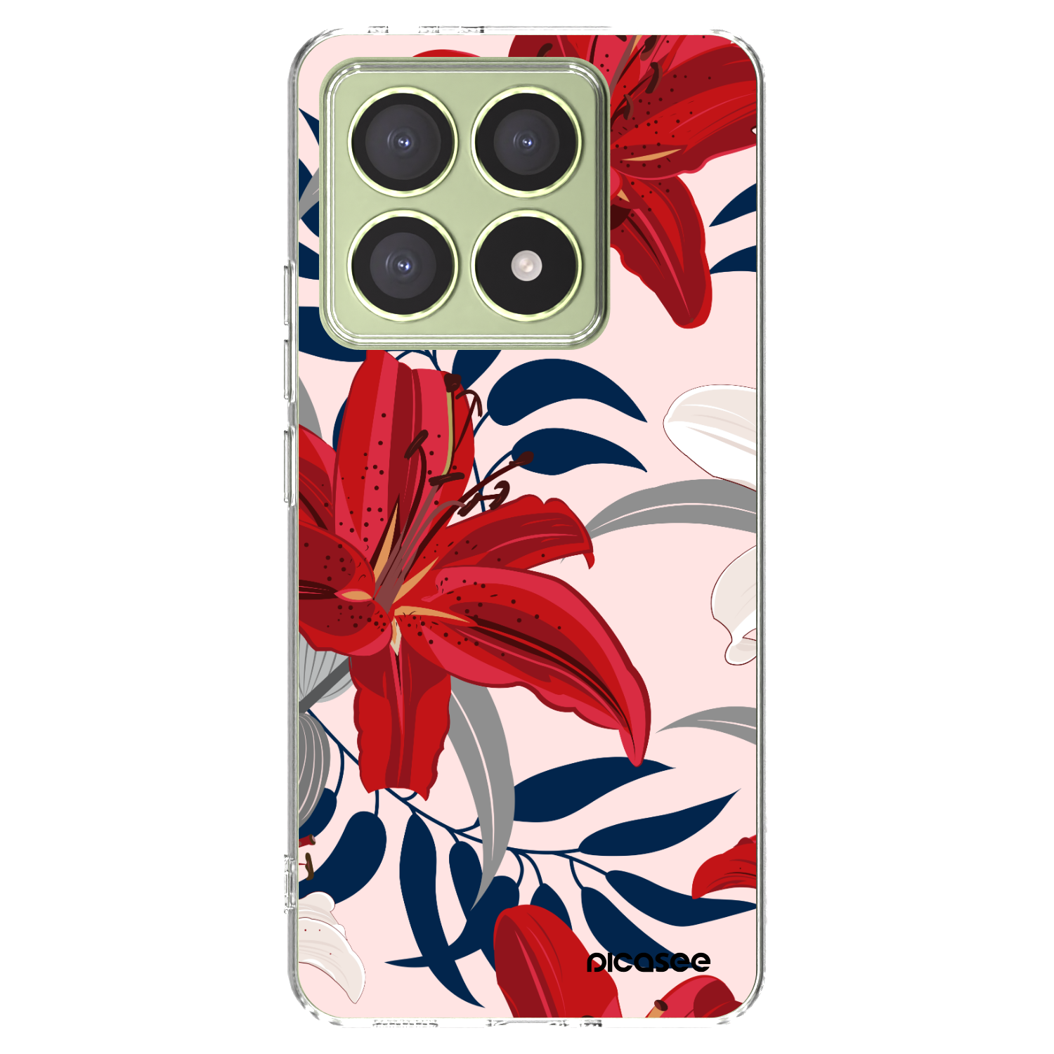 Picasee Xiaomi 14T Hülle - Transparentes Silikon - Red Lily