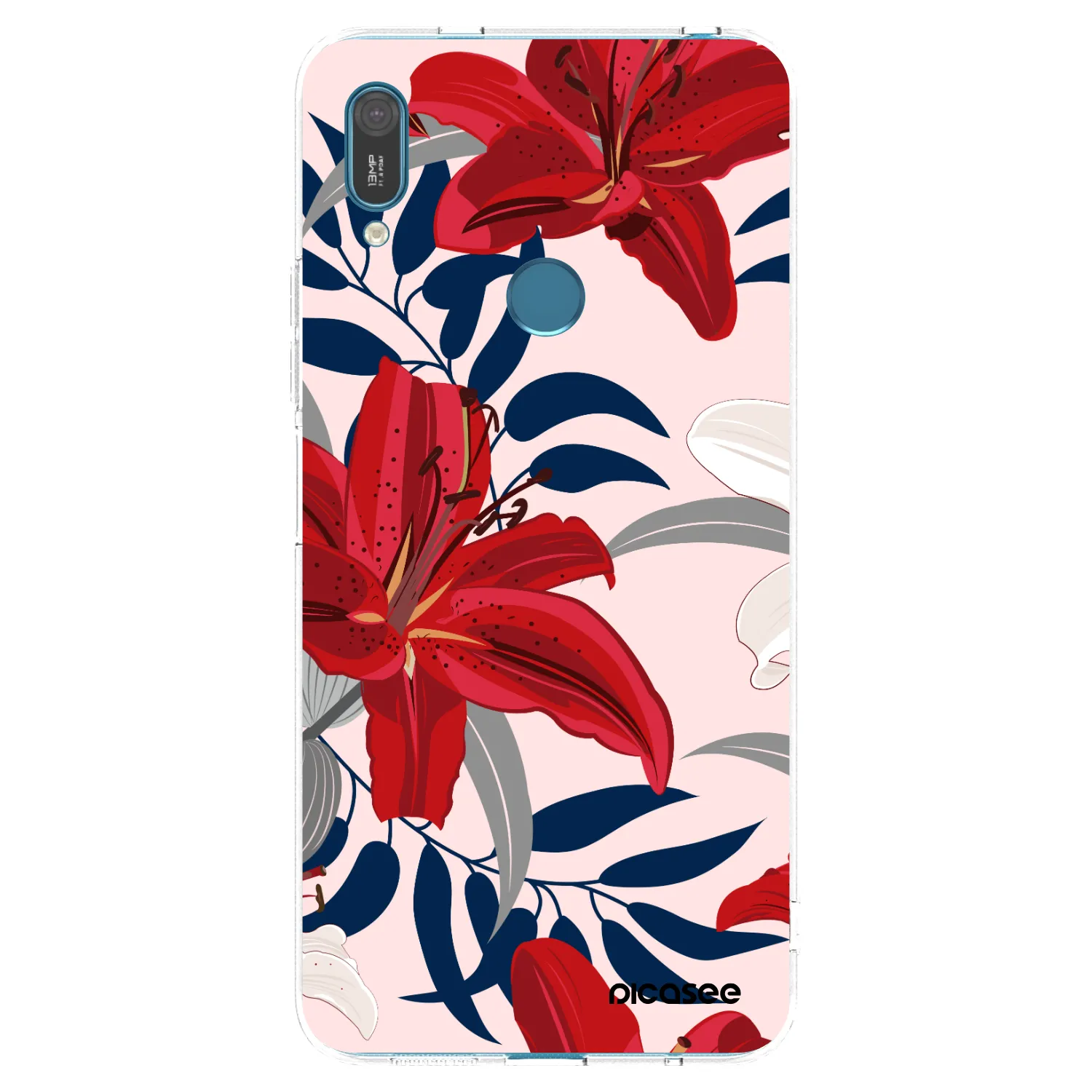 Picasee Huawei Y7 2019 Hülle - Transparentes Silikon - Red Lily