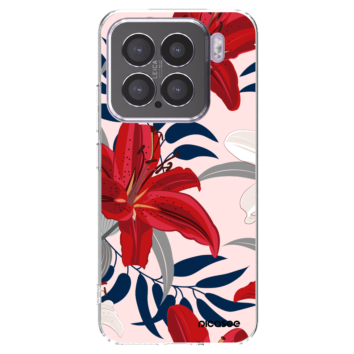 Picasee Xiaomi 15 Hülle - Transparentes Silikon - Red Lily