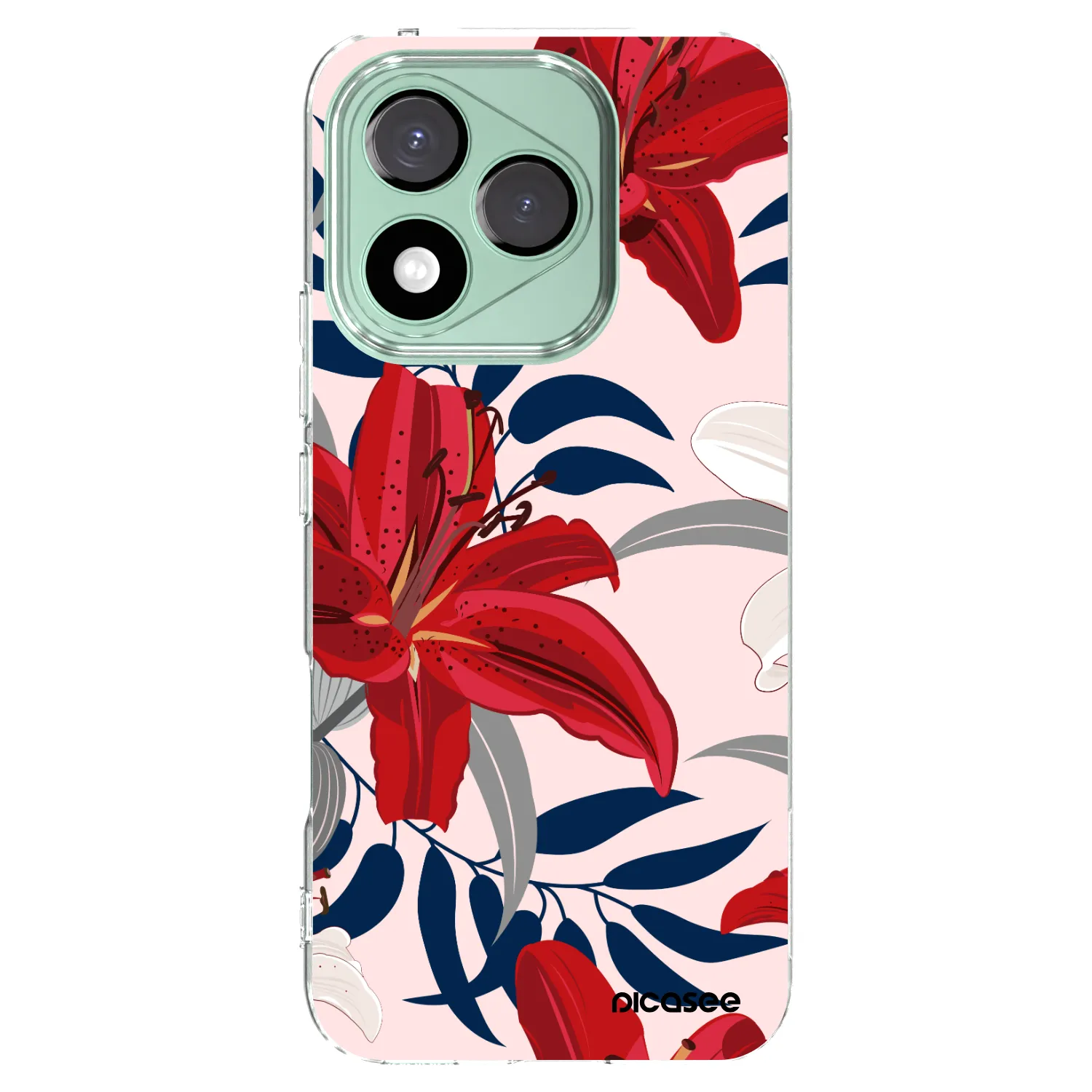 Picasee Honor 400 Lite 5G Hülle - Transparentes Silikon - Red Lily