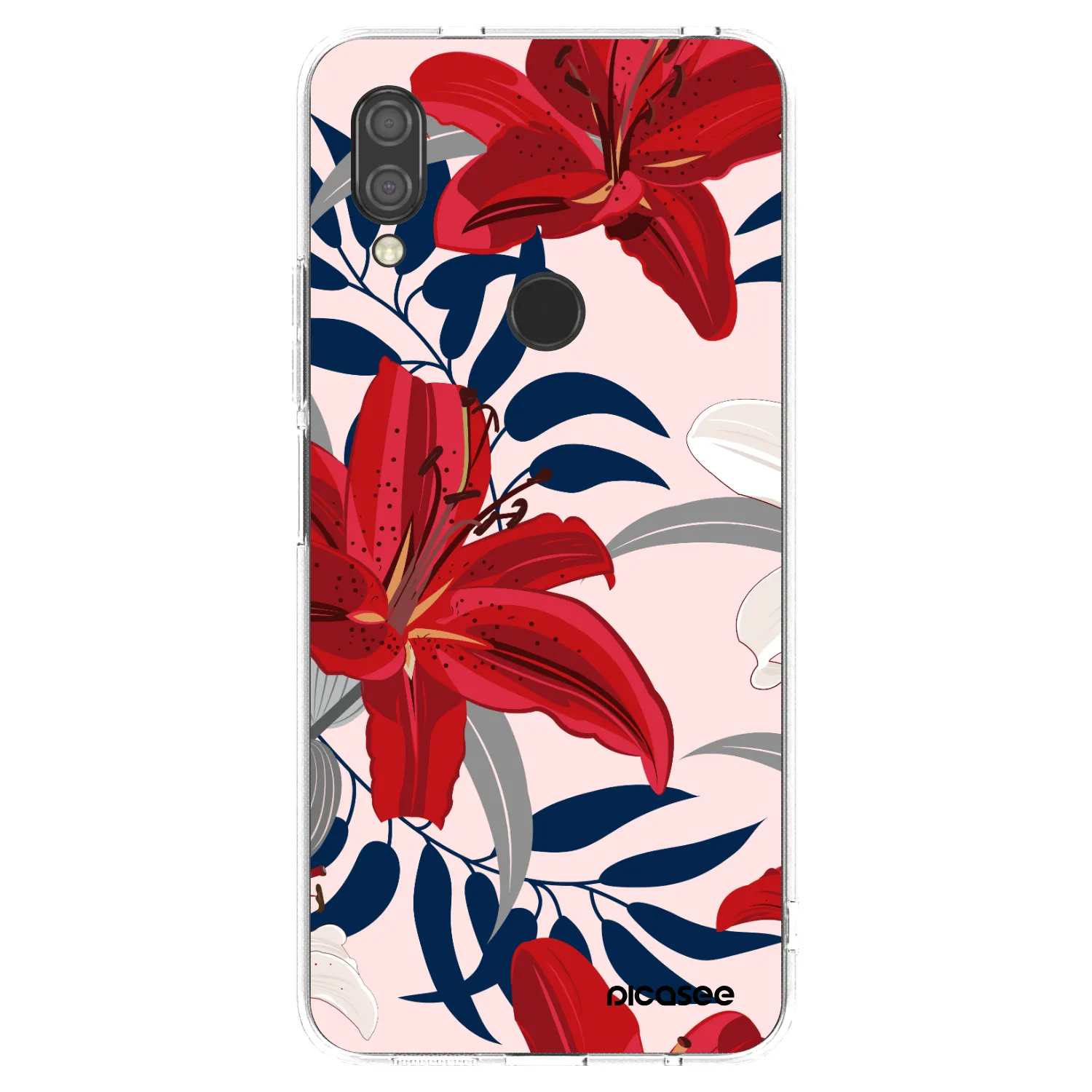 Picasee Xiaomi Redmi 7 Hülle - Transparentes Silikon - Red Lily