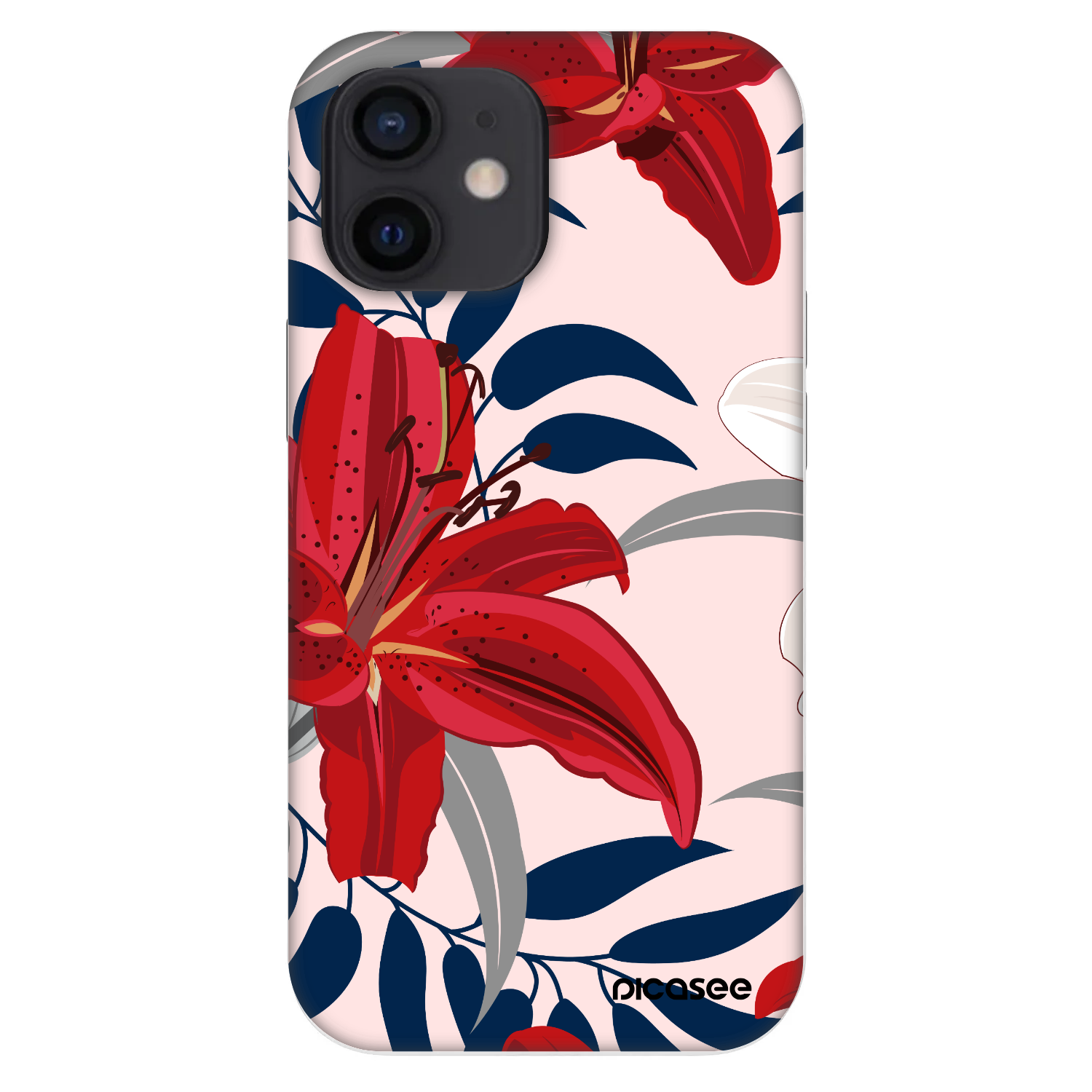 Picasee Fashion Case für Apple iPhone 12 mini - Red Lily
