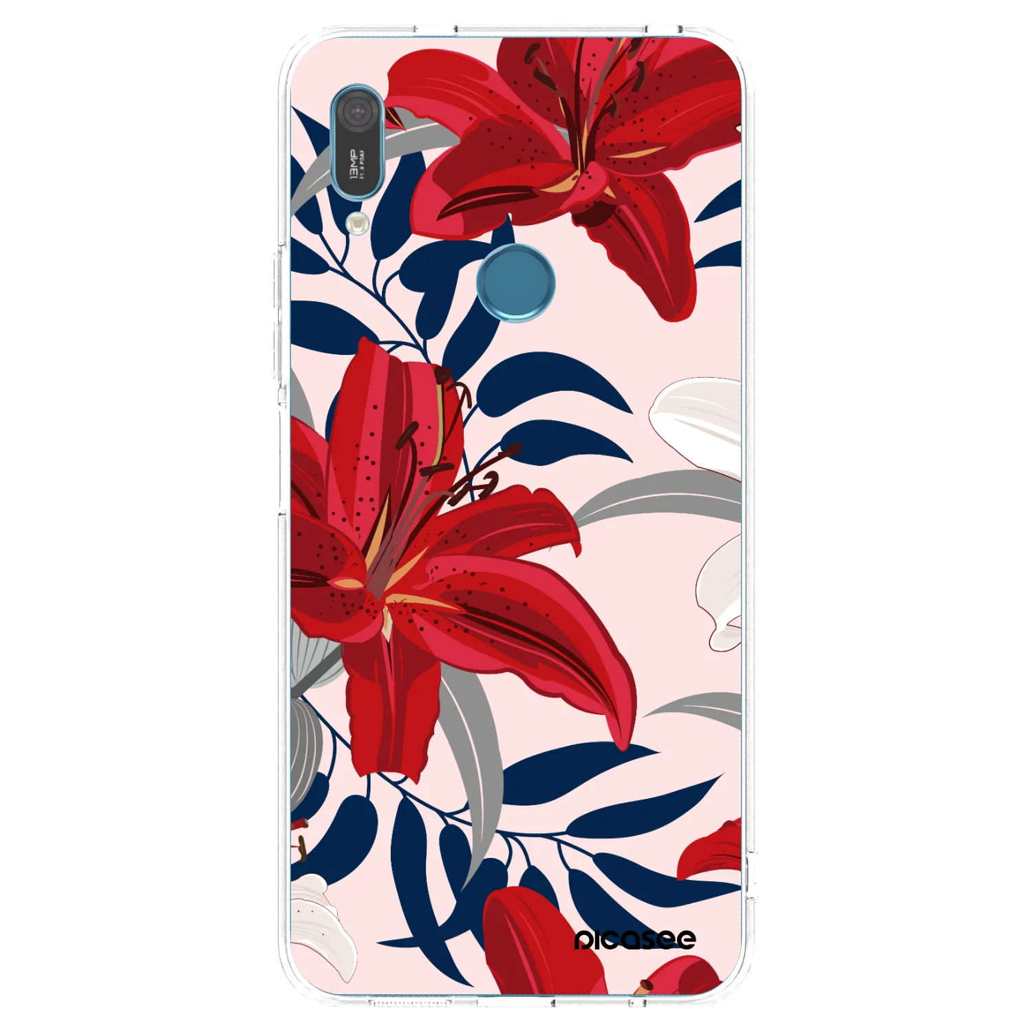 Picasee Huawei Y6 2019 Hülle - Transparentes Silikon - Red Lily