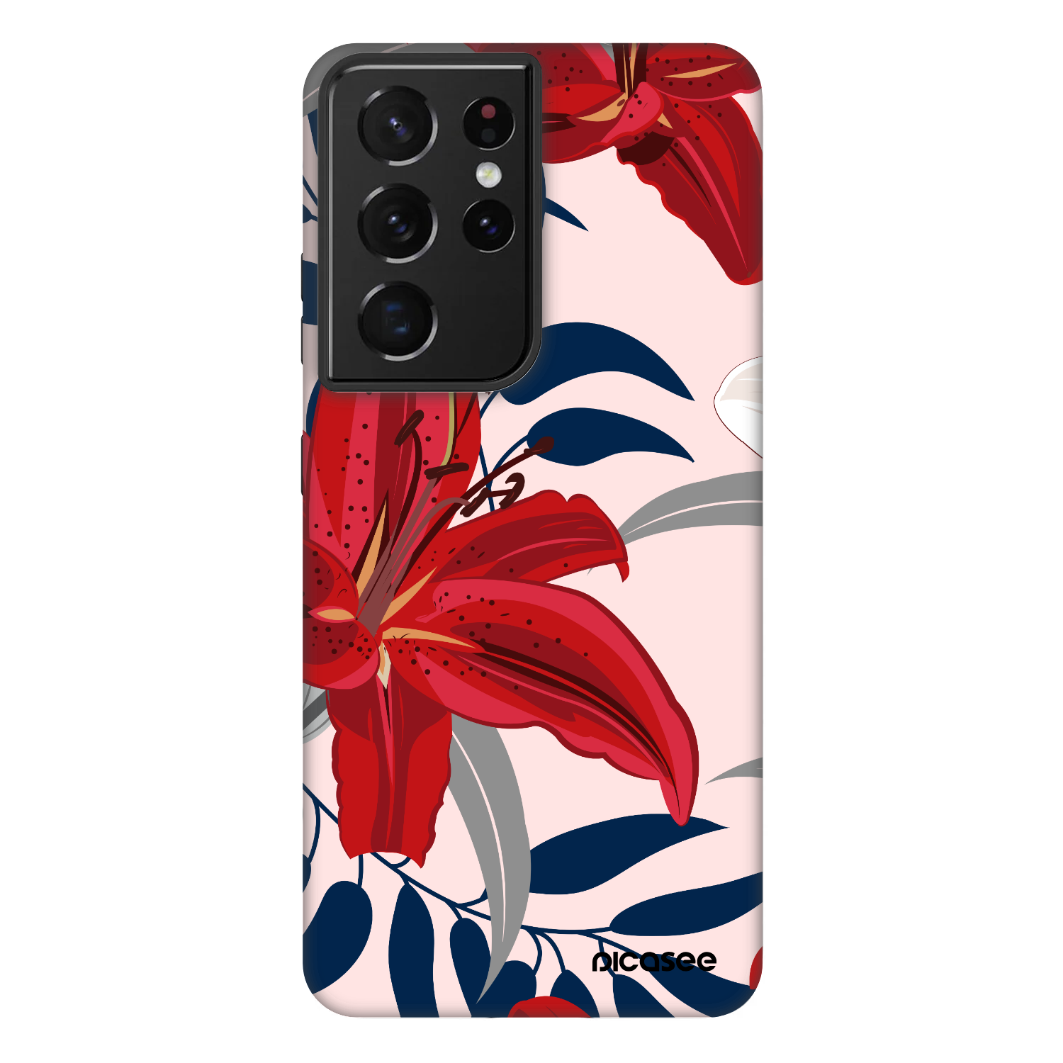 Picasee Fashion Case für Samsung Galaxy S21 Ultra 5G G998B - Red Lily