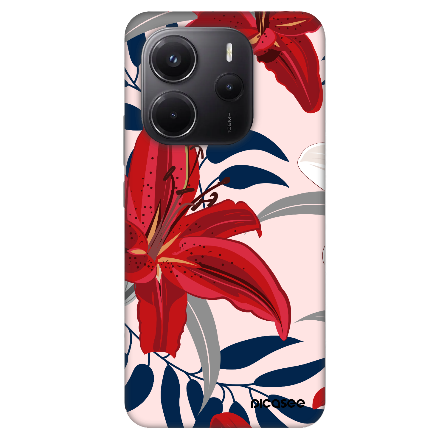 Picasee Fashion Case für Xiaomi Redmi Note 14 4G - Red Lily