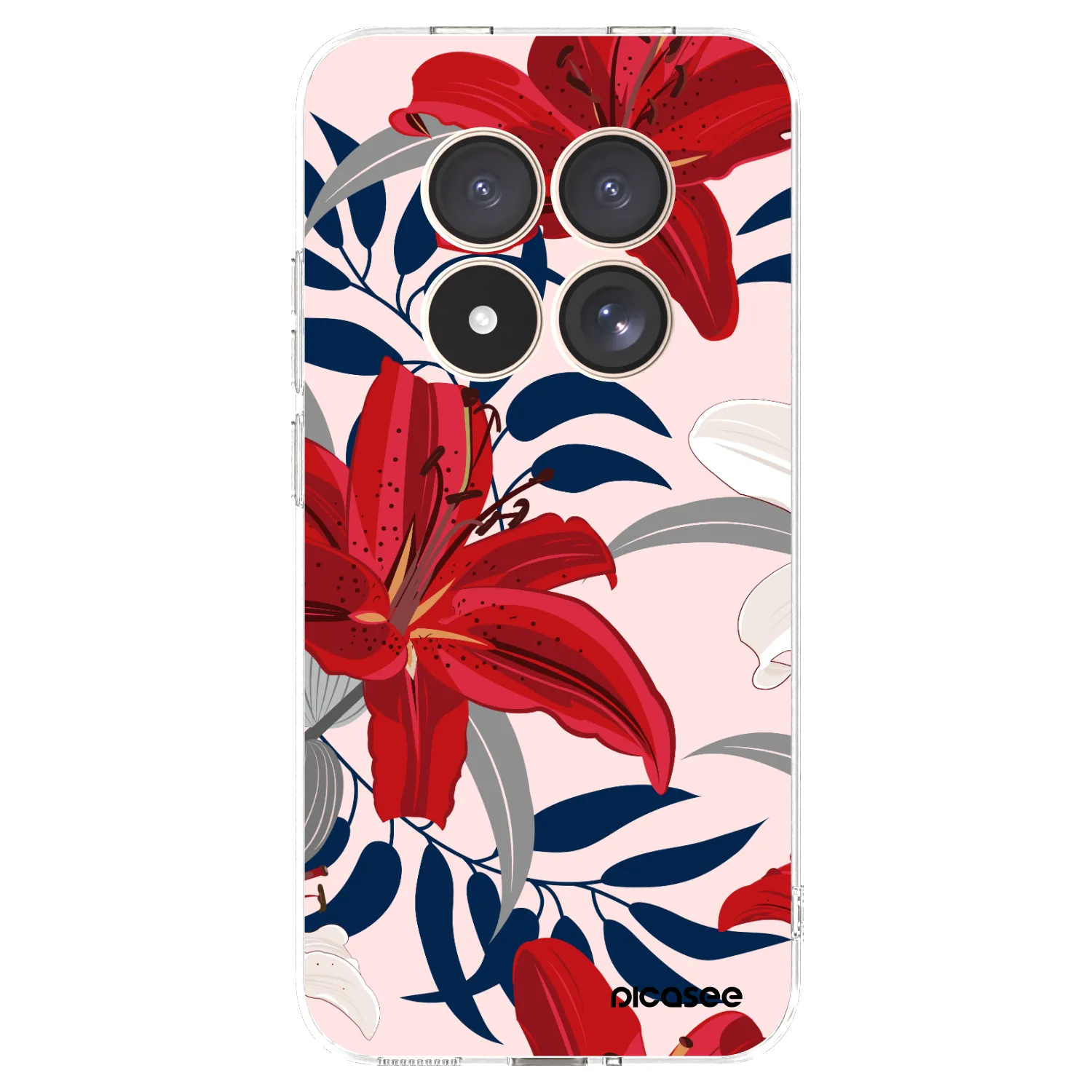 Picasee Xiaomi Redmi Note 15 Pro 4G Hülle - Transparentes Silikon - Red Lily