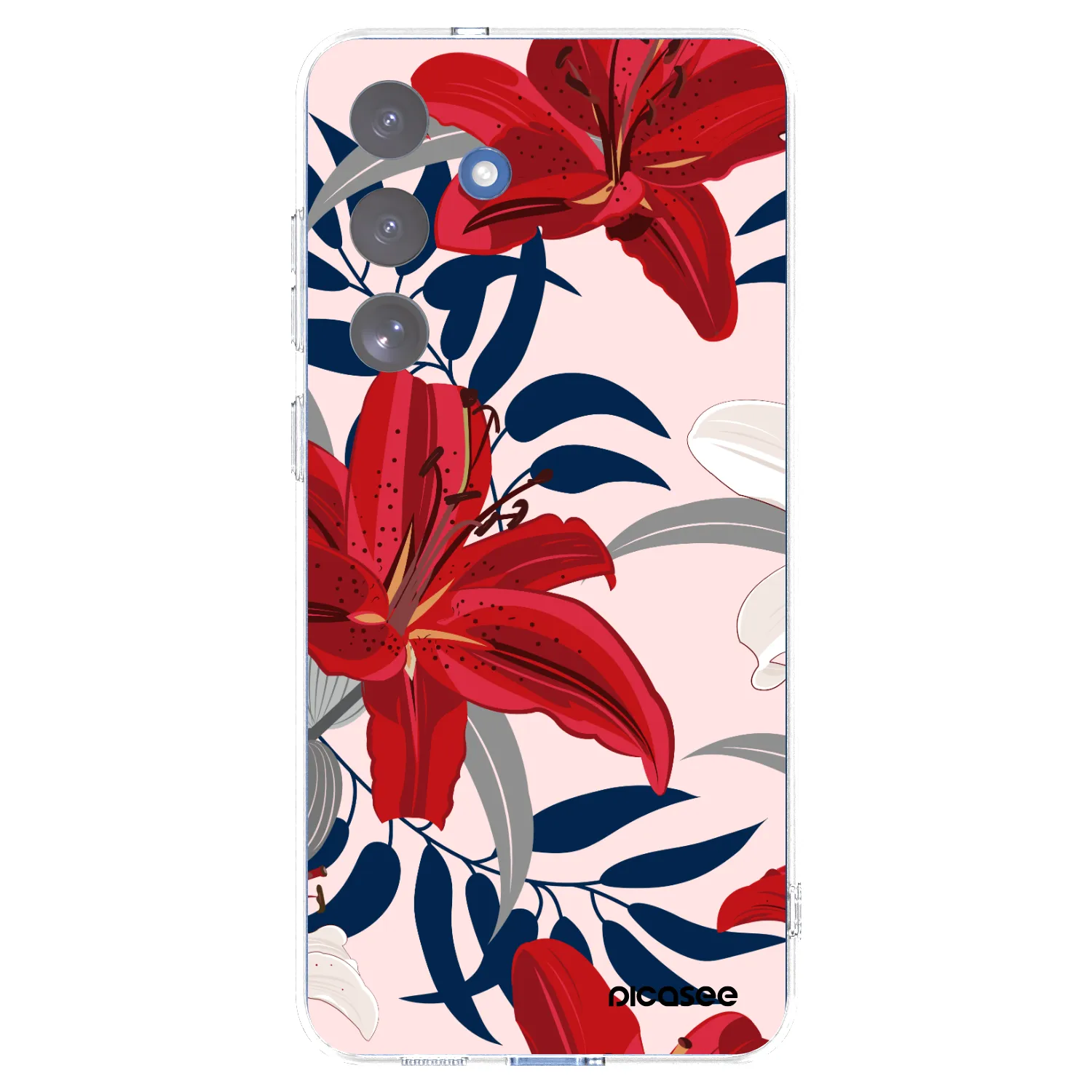 Picasee Samsung Galaxy S25 FE 5G Hülle - Transparentes Silikon - Red Lily