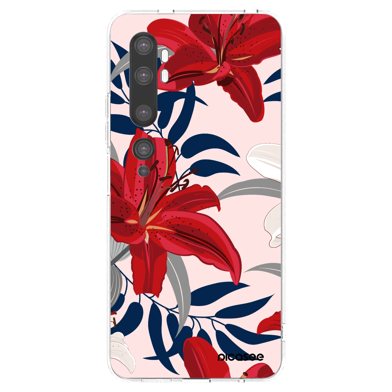 Picasee Xiaomi Mi Note 10 (Pro) Hülle - Transparentes Silikon - Red Lily