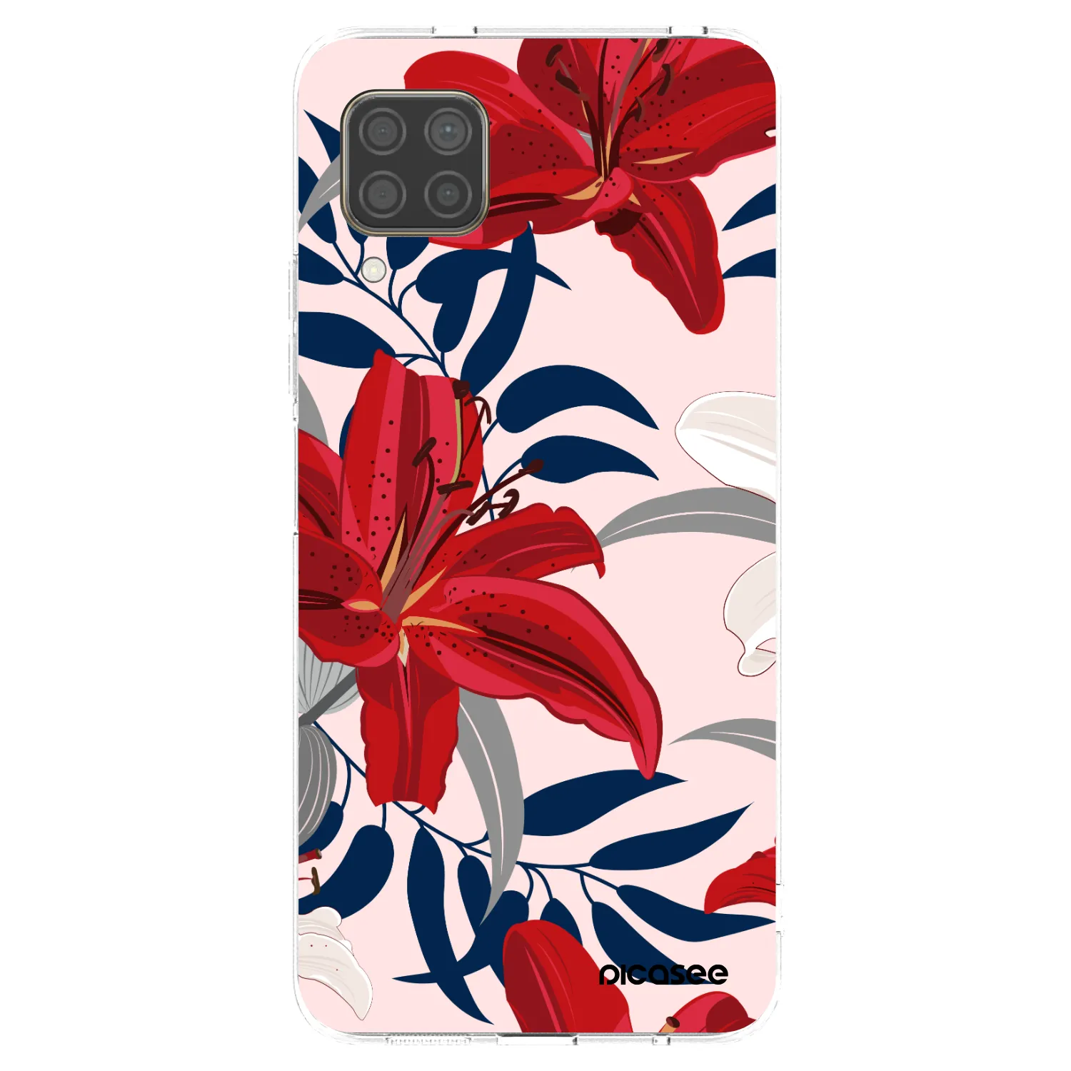 Picasee Huawei P40 Lite Hülle - Transparentes Silikon - Red Lily