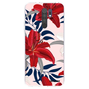 Picasee Xiaomi Redmi 9 Hülle - Transparentes Silikon - Red Lily