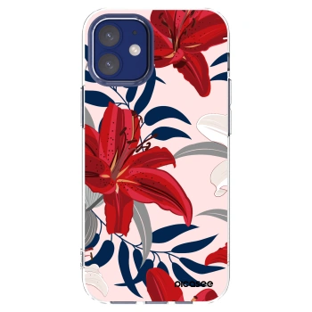 Picasee Apple iPhone 12 mini Hülle - Transparentes Silikon - Red Lily