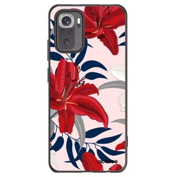 Picasee Xiaomi Redmi Note 10 Hülle - Schwarzes Silikon - Red Lily