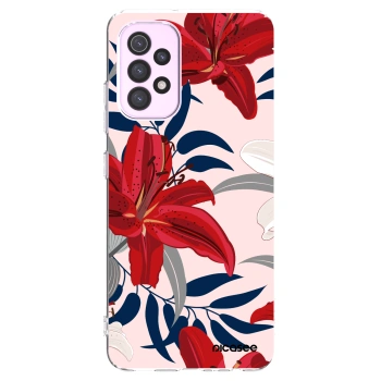 Picasee Samsung Galaxy A32 5G A326B Hülle - Transparentes Silikon - Red Lily
