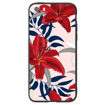 Hülle für Apple iPhone 5/5S/SE - Red Lily