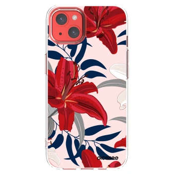 Picasee Apple iPhone 13 Hülle - Transparentes Silikon - Red Lily