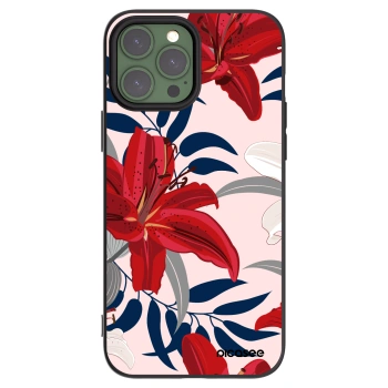 Picasee Apple iPhone 13 Pro Max Hülle - Schwarzes Silikon - Red Lily