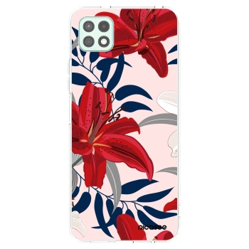 Picasee Samsung Galaxy A22 A226B 5G Hülle - Transparentes Silikon - Red Lily