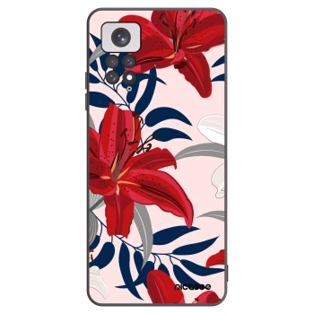 Picasee Xiaomi Redmi Note 11 Hülle - Schwarzes Silikon - Red Lily