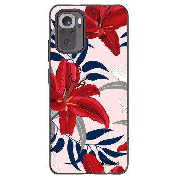 Picasee Xiaomi Redmi Note 11S 4G Hülle - Schwarzes Silikon - Red Lily