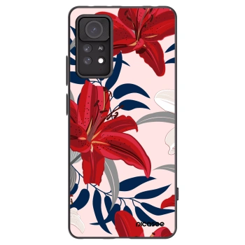 Picasee Xiaomi Redmi Note 11 Pro 5G Hülle - Schwarzes Silikon - Red Lily