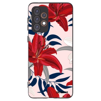 Picasee Samsung Galaxy A33 5G A336 Hülle - Schwarzes Silikon - Red Lily