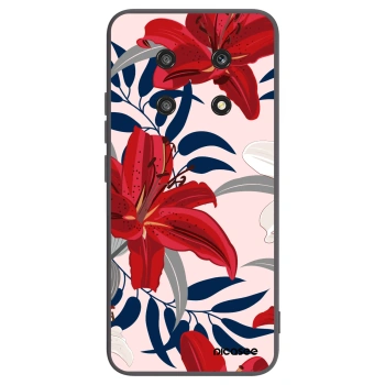 Picasee Honor Magic4 Lite 5G Hülle - Schwarzes Silikon - Red Lily