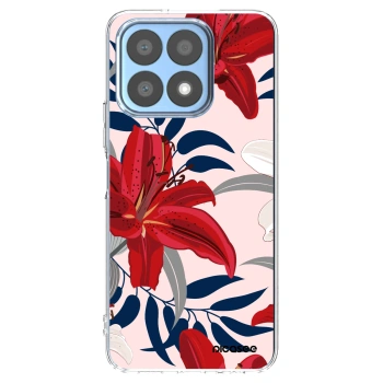 Picasee Honor X8a Hülle - Transparentes Silikon - Red Lily