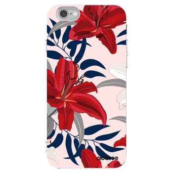 Picasee Apple iPhone 6/6S Hülle - Transparentes Silikon - Red Lily