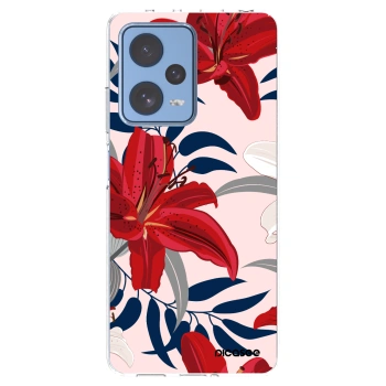 Picasee Xiaomi Redmi Note 12 Pro 5G Hülle - Transparentes Silikon - Red Lily