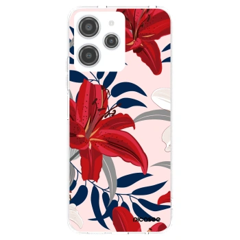 Picasee Xiaomi Redmi 12 4G Hülle - Transparentes Silikon - Red Lily