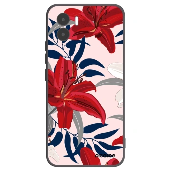 Picasee Xiaomi Redmi A2 Hülle - Schwarzes Silikon - Red Lily