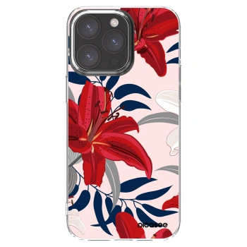 Picasee Apple iPhone 15 Pro Max Hülle - Transparentes Silikon - Red Lily