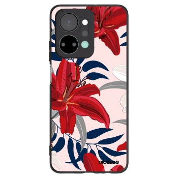 Picasee Honor X7a Hülle - Schwarzes Silikon - Red Lily