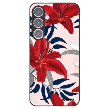 Picasee Samsung Galaxy S24+ S926B 5G Hülle - Schwarzes Silikon - Red Lily