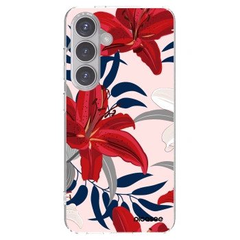Picasee Samsung Galaxy S24 S921B 5G Hülle - Transparentes Silikon - Red Lily