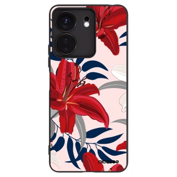 Picasee Xiaomi Redmi 13C 4G Hülle - Schwarzes Silikon - Red Lily