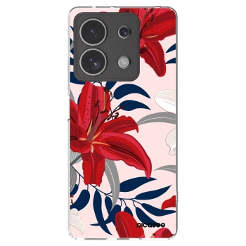 Picasee Xiaomi Redmi Note 13 4G Hülle - Transparentes Silikon - Red Lily